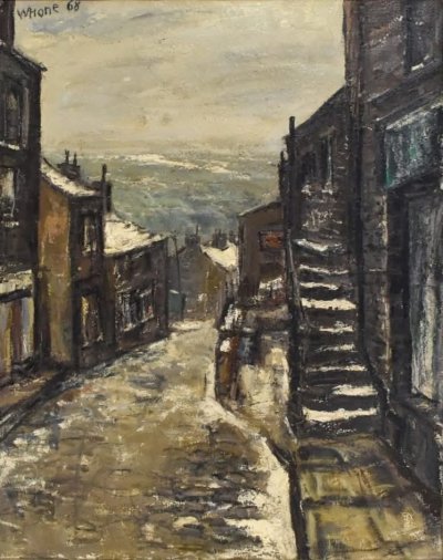 Herbert Whone (1925-2011) - Haworth High Street,  Yorkshire - 1968 .jpeg