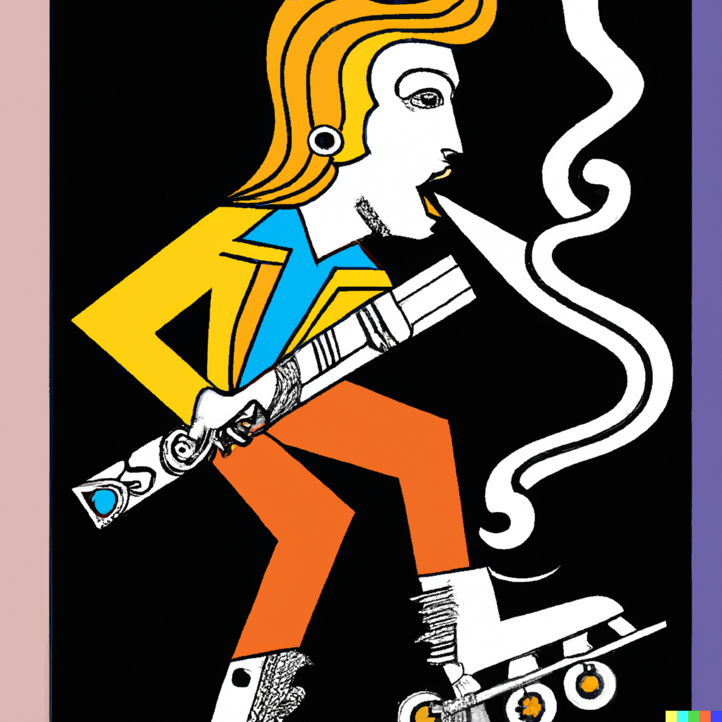 DALL·E 2023-03-26 14.39.54 - Cubist rod Stewart playing a kazoo whilst rollerskating .png